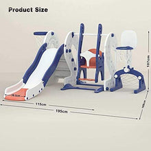 Load image into Gallery viewer, Indoor slide & Swing & Ball frame & Basketball stands