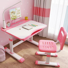 Load image into Gallery viewer, Kids Study Desk and Chair set with Led lamp
