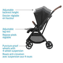 Load image into Gallery viewer, Leona Ultra Compact Stroller - Essential Black