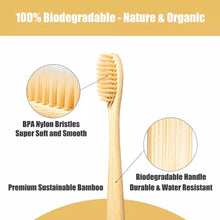 Load image into Gallery viewer, Bamboo Toothbrash, Organic & Biodegradable.