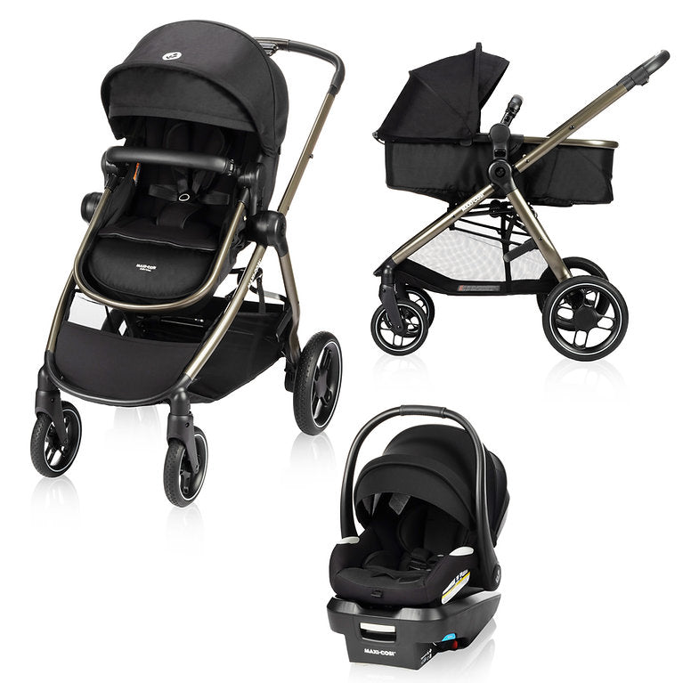 Maxi Cosi Next Generation Zelia Luxe 5-in-1 Modular Travel System-New Hope Black