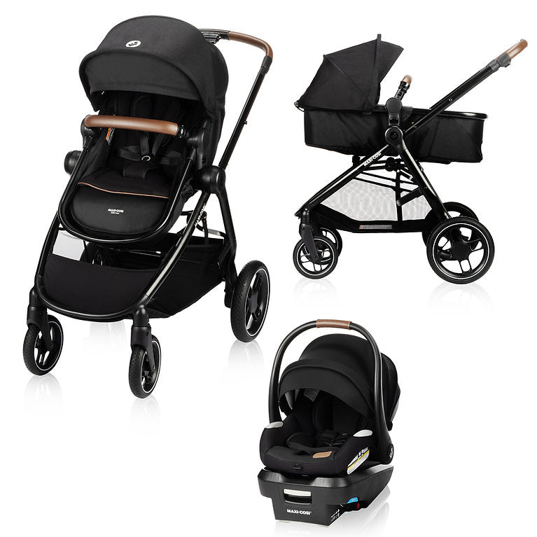 Maxi Cosi Next Generation Zelia Luxe 5-in-1 Modular Travel System- Basalt Black