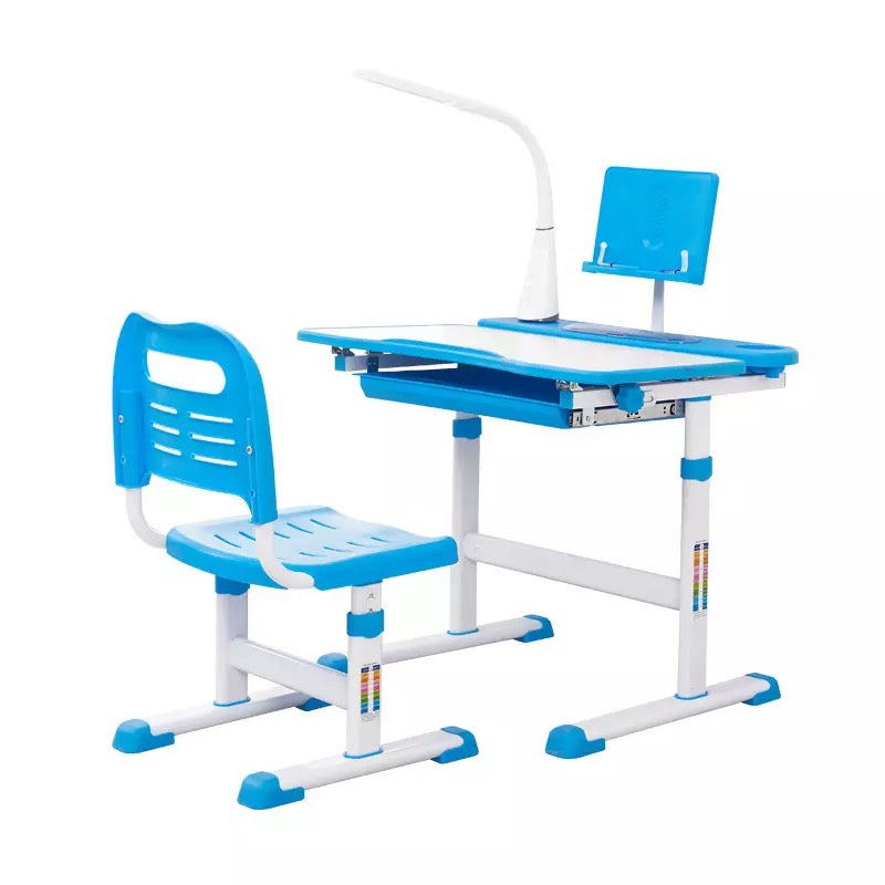 Ensemble bureau et chaise d'étude pour enfants avec lampe à Led 