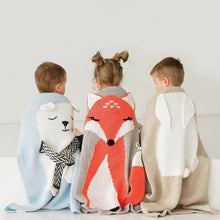 Load image into Gallery viewer, Cute Animal Design Soft Swaddle Baby Knited Blanket
